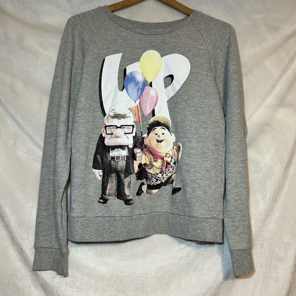 Disney Graphic‎ T Shirt Light Gray UP Pixar Design Size Small